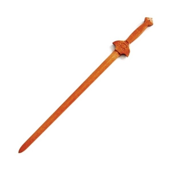 Epée chinoise chêne rouge 1 seul morceau, lame de 72 cm