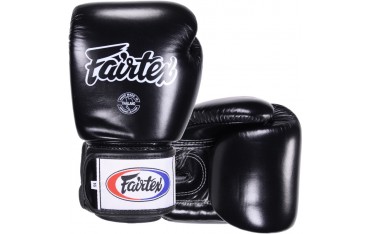 Gant de Boxe entraînement FAIRTEX en Cuir - NOIR