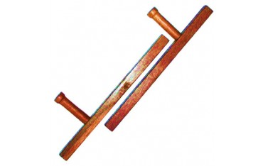 TONFA carré, 50 cm - Hêtre rouge verni - La paire